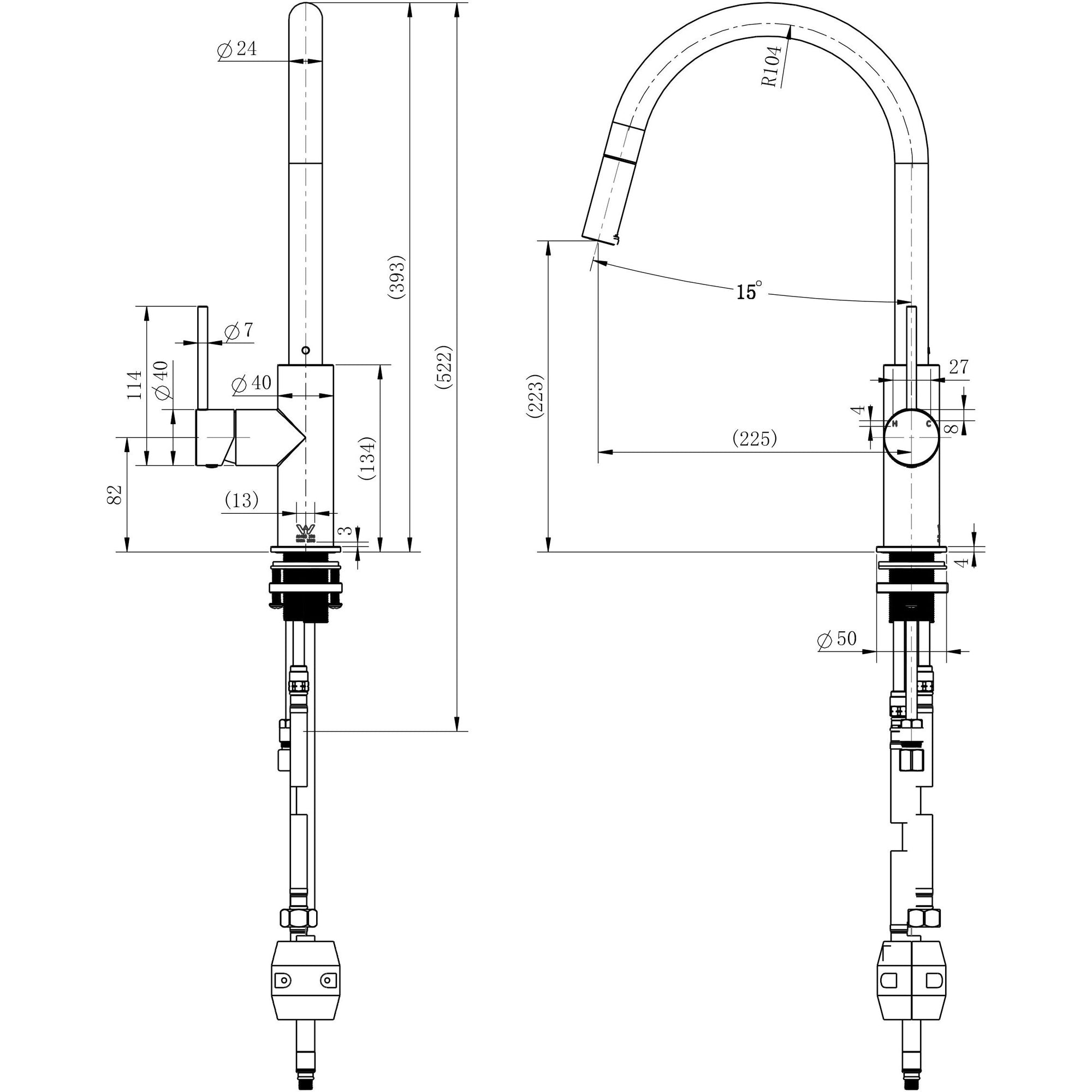 Star Mini Pull Out Kitchen Mixer