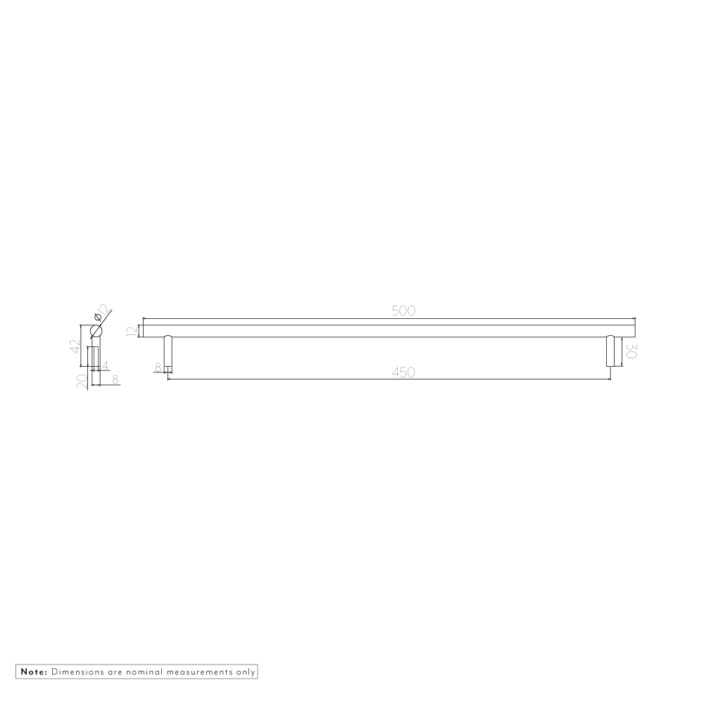 Tezra Cabinetry Pull 500mm