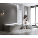 Stacey Fully-Frameless Fixed Over-Bath Shower Screen - Chrome