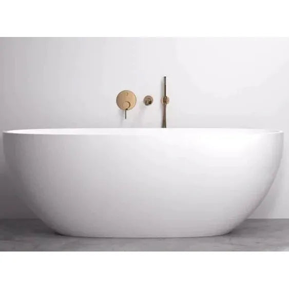 Egg Shape Freestanding Bath Matte White