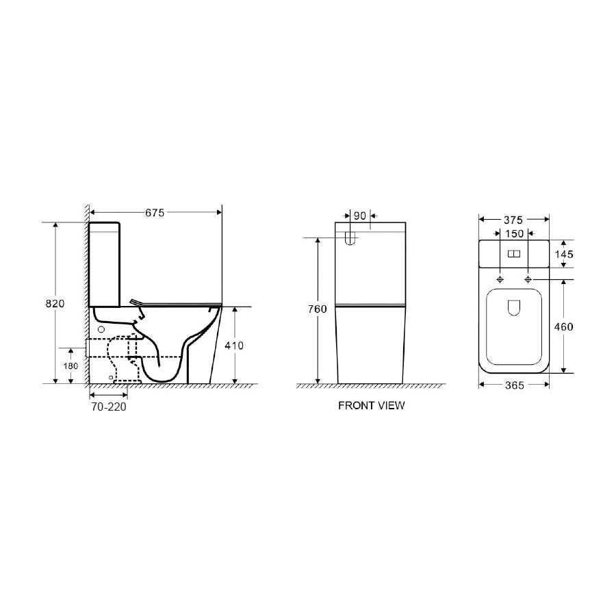 Florence Rimless Toilet Suite