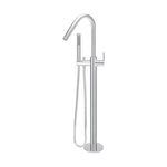 Round Paddle Freestanding Bath Spout and Hand Shower