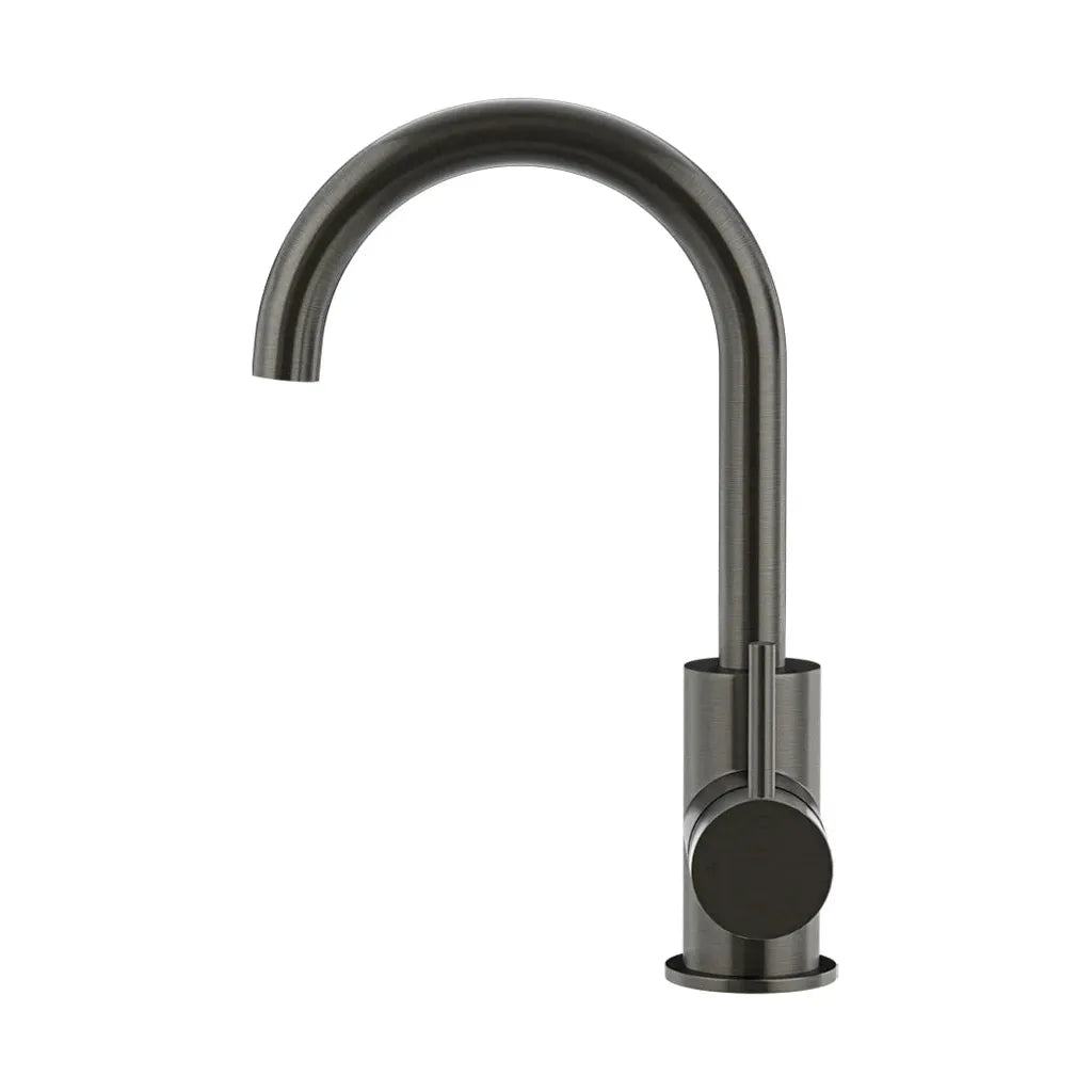 Round Gooseneck Basin Mixer with Cold Start