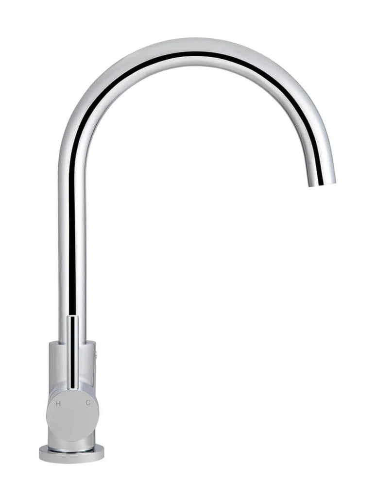 Round Gooseneck Kitchen Mixer Tap