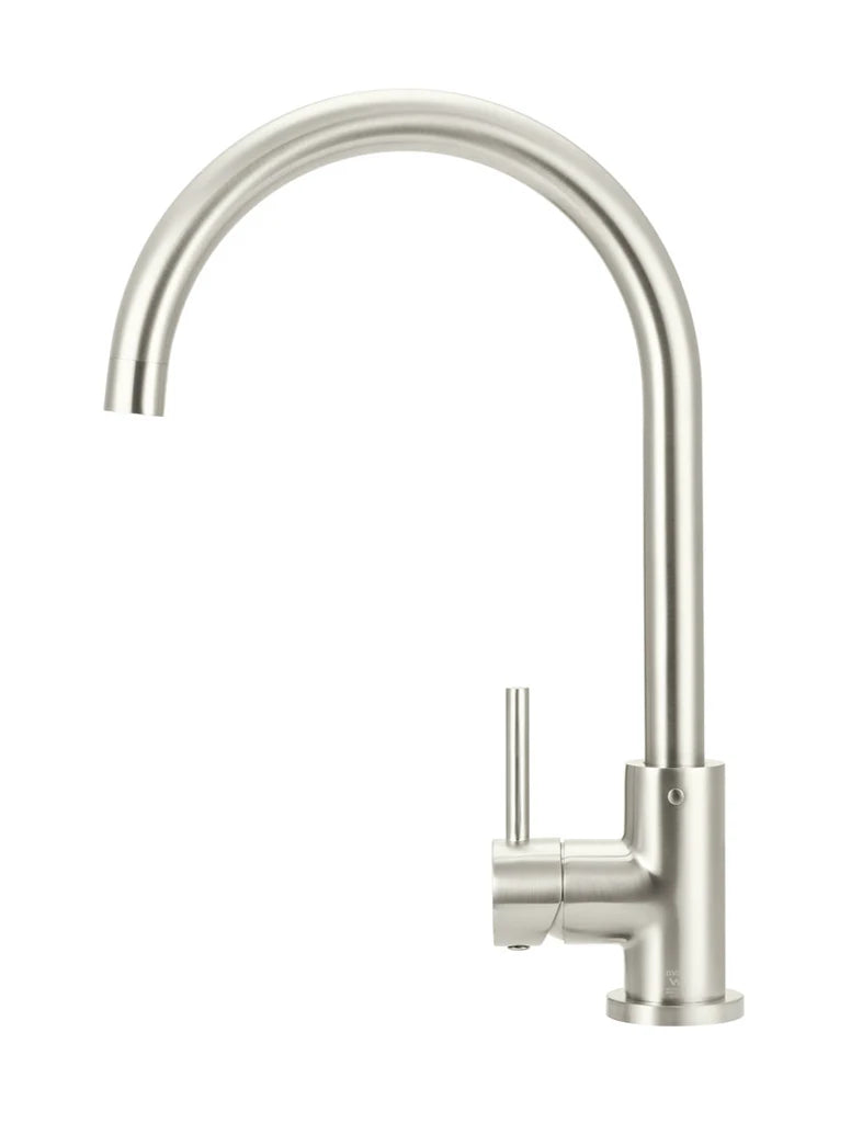 Round Gooseneck Kitchen Mixer Tap