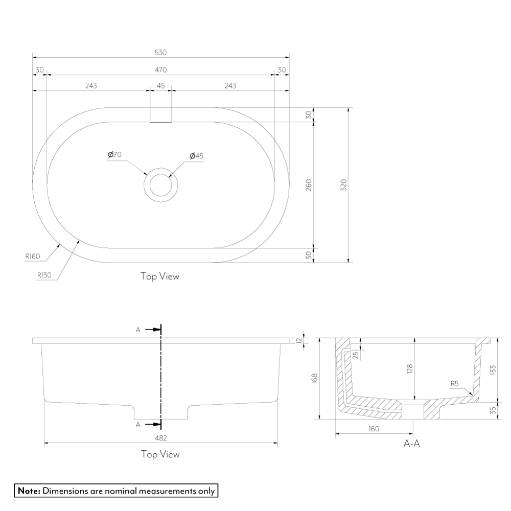 Zuri Round Undercounter Basin