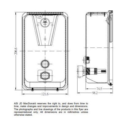 Soap Dispenser, Liquid 1l – Surface Mounted