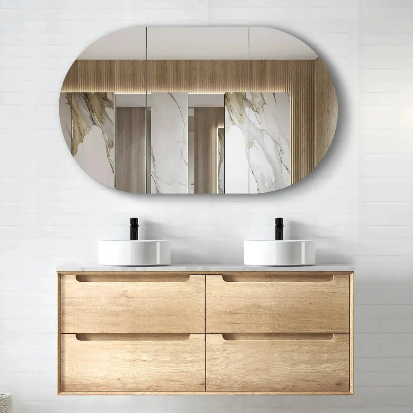 Byron Oak wall hung vanity