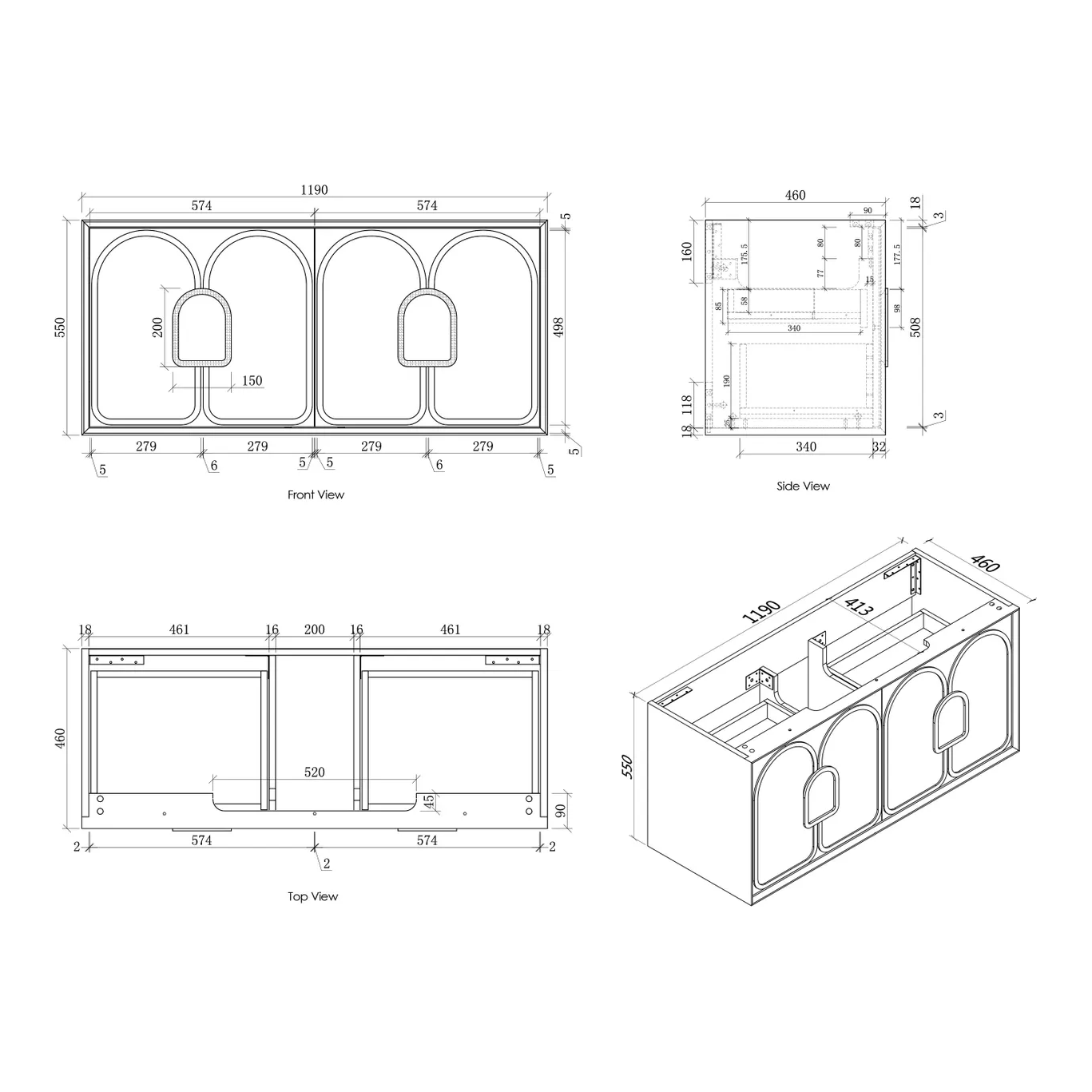 Laguna Natural American Oak Wall Hung Vanity Pure White Top