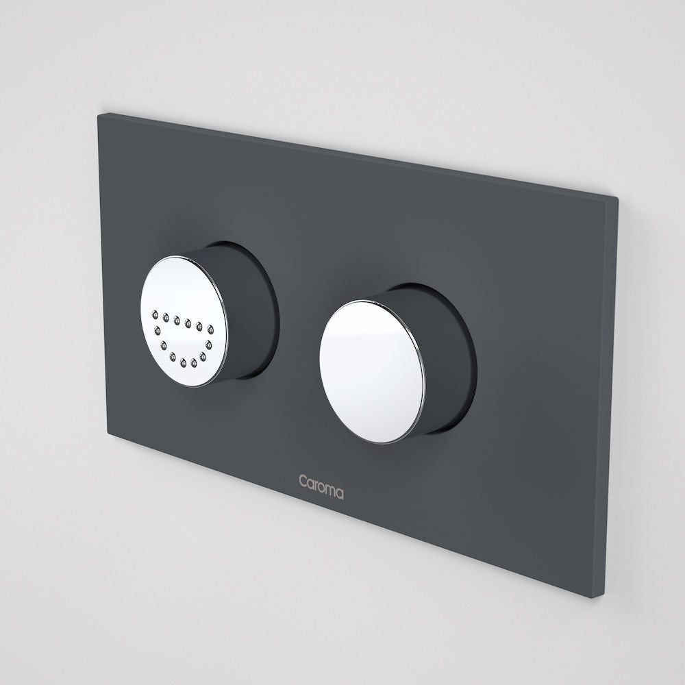 Invisi Series II® Round Dual Flush Plate & Raised Care Buttons