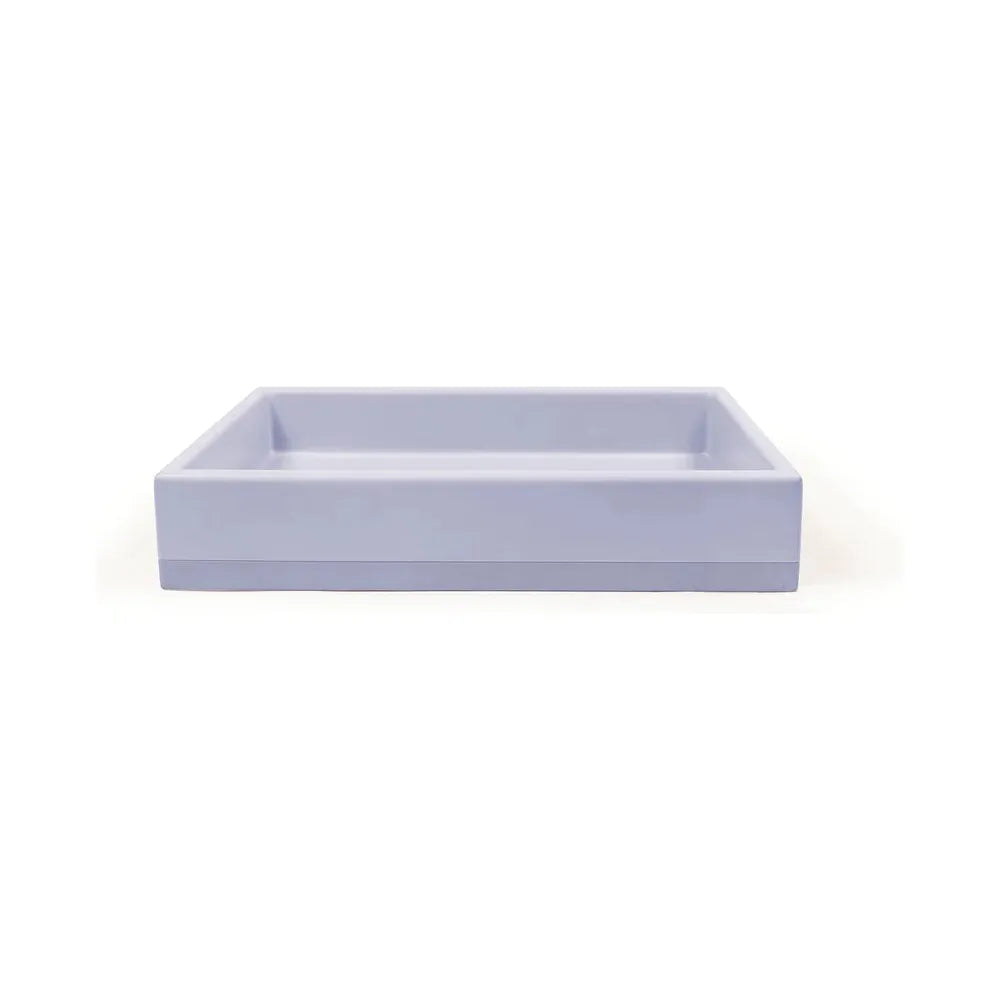 Lilac surface mount box basin two tone