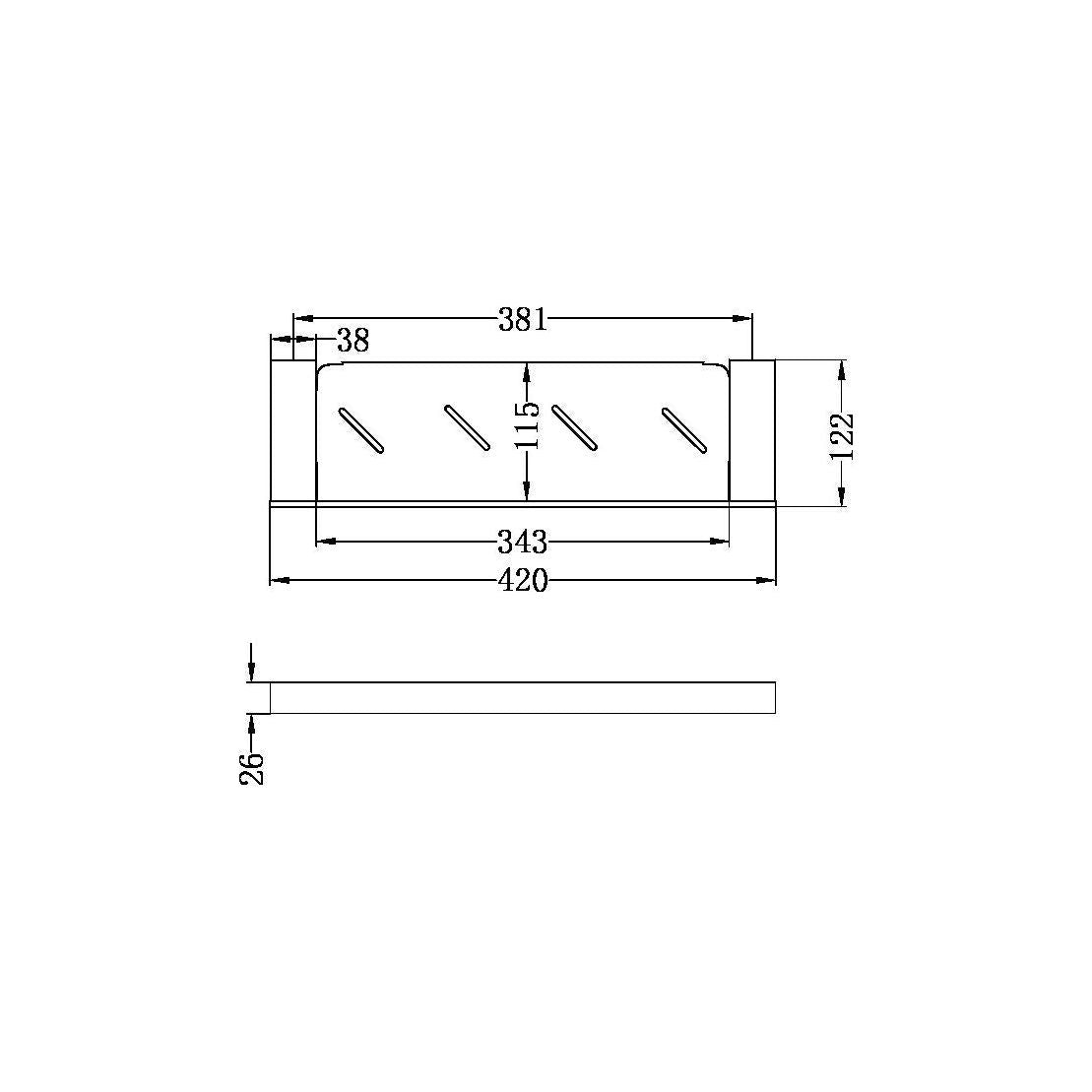 Celia metal shelf