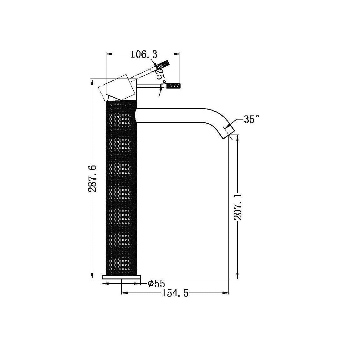 Opal tall basin mixer