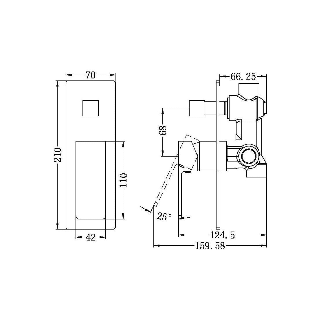 Celia shower mixer with diverter