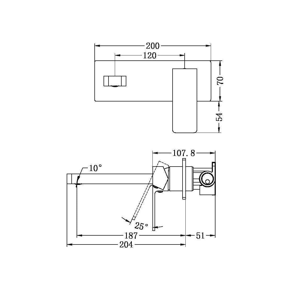 Celia wall basin mixer