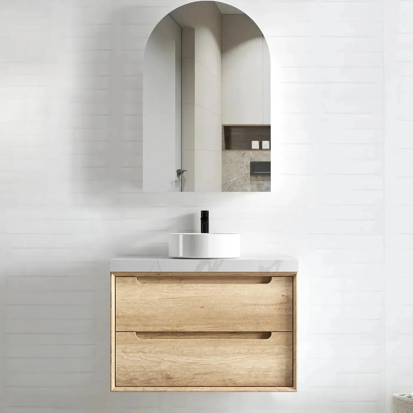 Byron Oak wall hung vanity