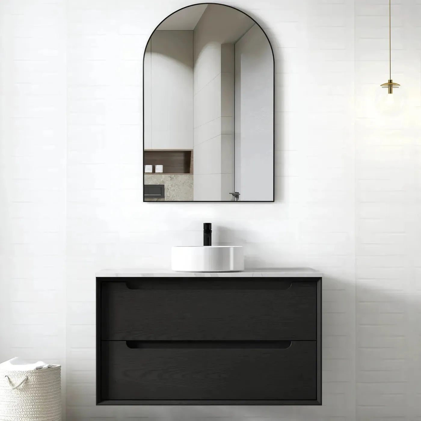 Byron Oak wall hung vanity