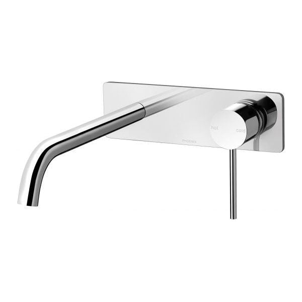 Vivid Slimline Wall Basin Mixer Set 230mm Curved