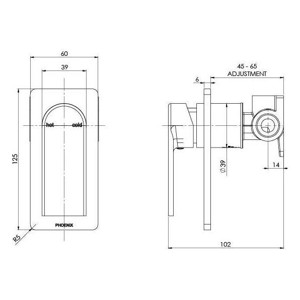 Teel Shower / Wall Mixer