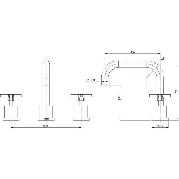 Radii Basin Set 160mm Squareline