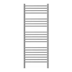 Jeeves Brushed Straight Round Ladder Heated Towel Rail