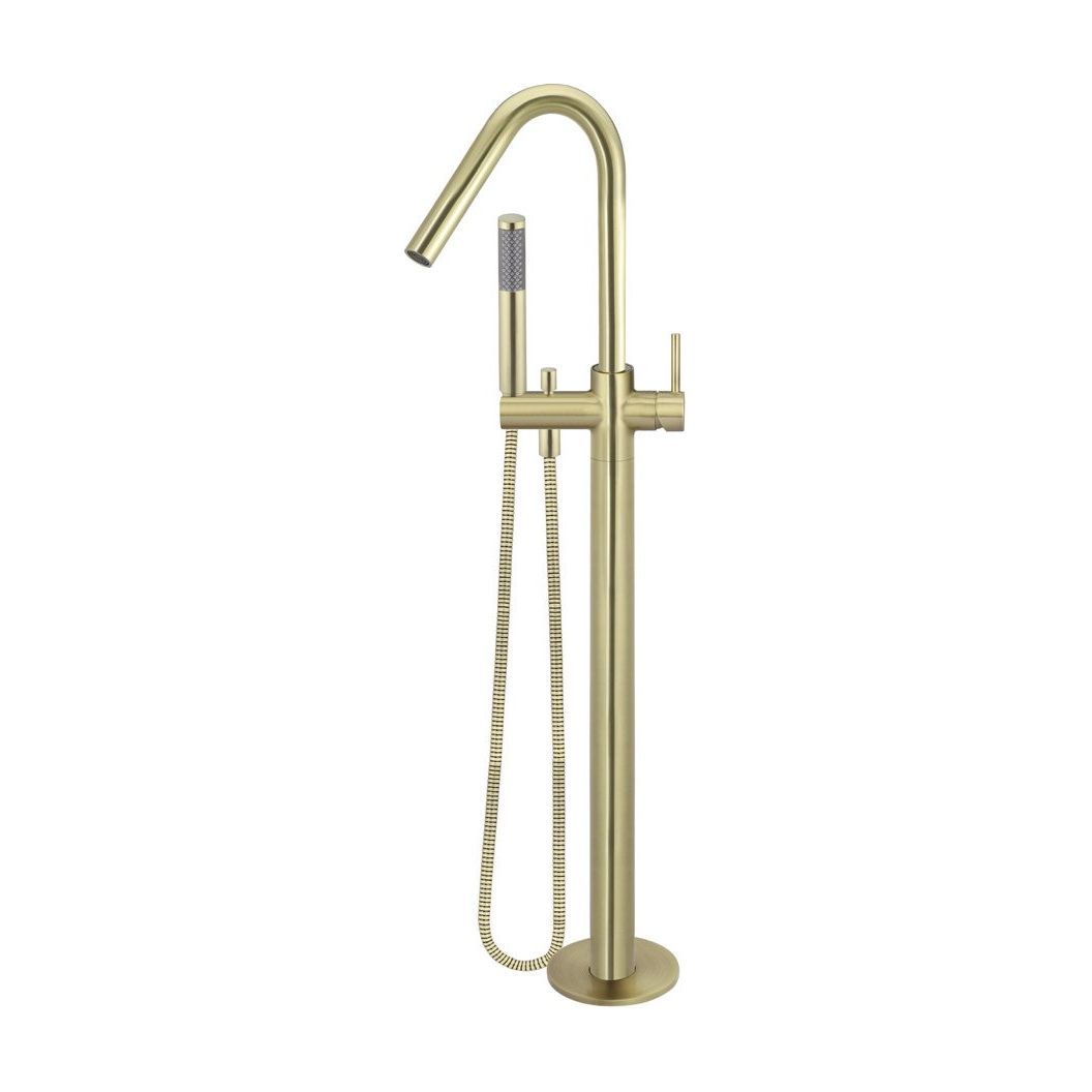 Round Freestanding Bath Spout And Hand Shower