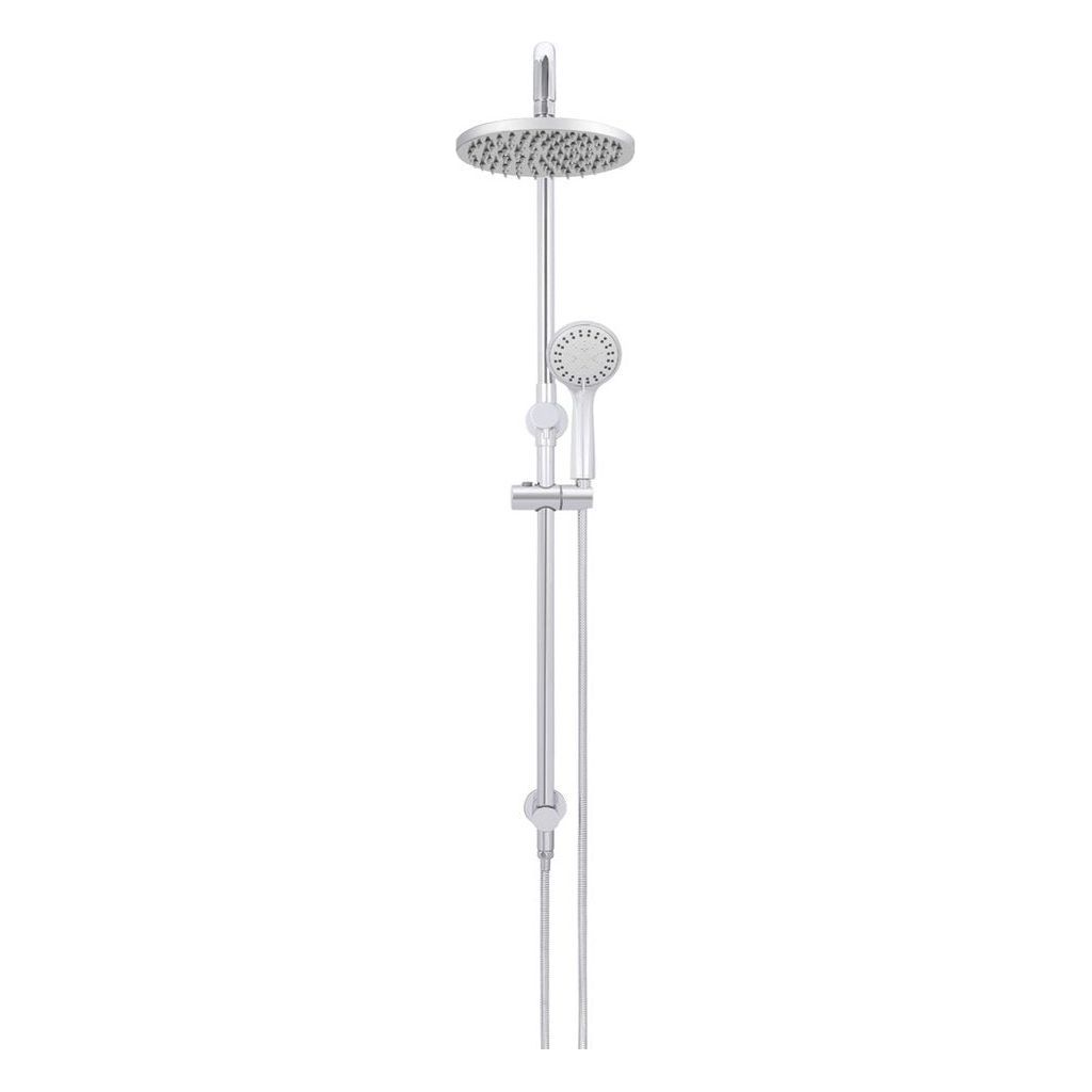 Round Combination Shower Rail, 200mm Rose, Three-Function Hand Shower