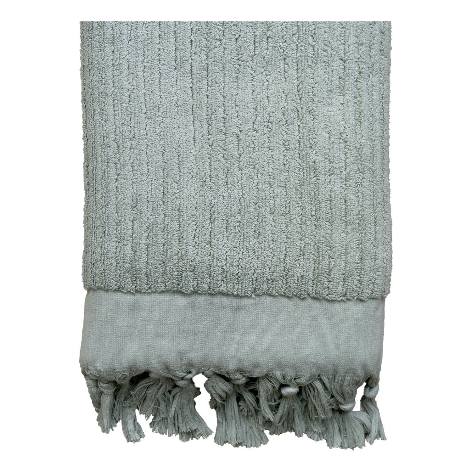 Sage Ribbed Bath Towel