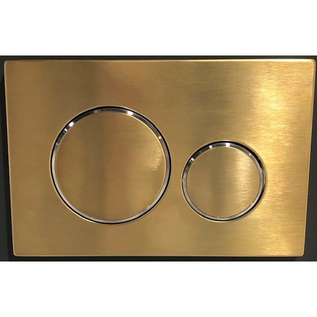 Sigma 20 Round Dual Flush Button Brushed Brass