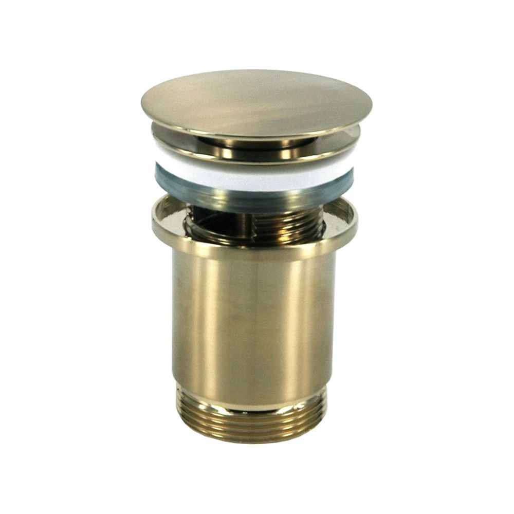 Push operated Pop-Up Waste with overflow - Brushed Brass PVD