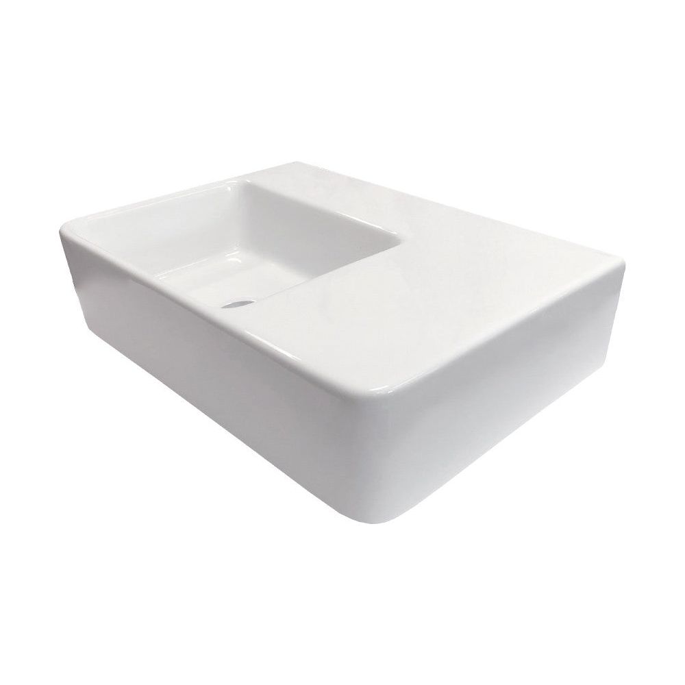 Eneo 600 x 425 Wall Hung Basin - Left hand bowl