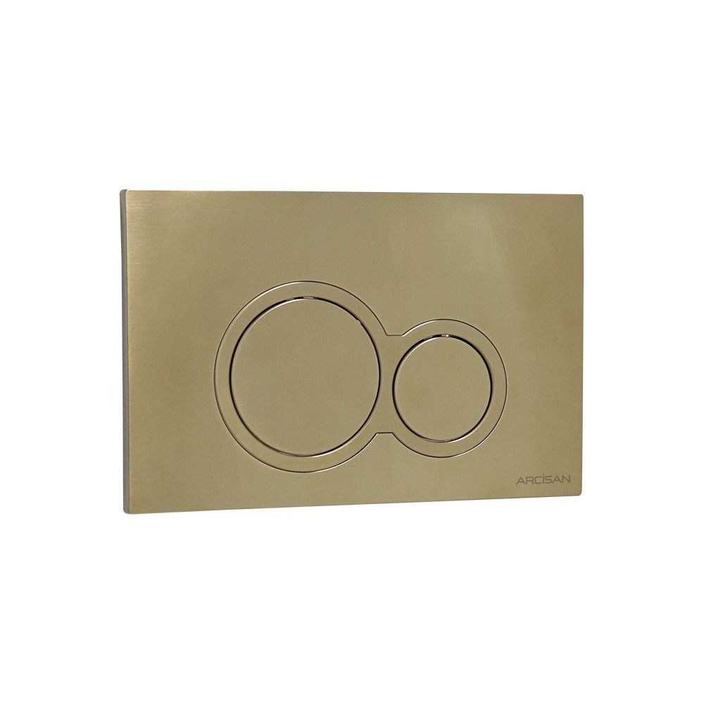Kibo Flush Buttons - Brushed Brass