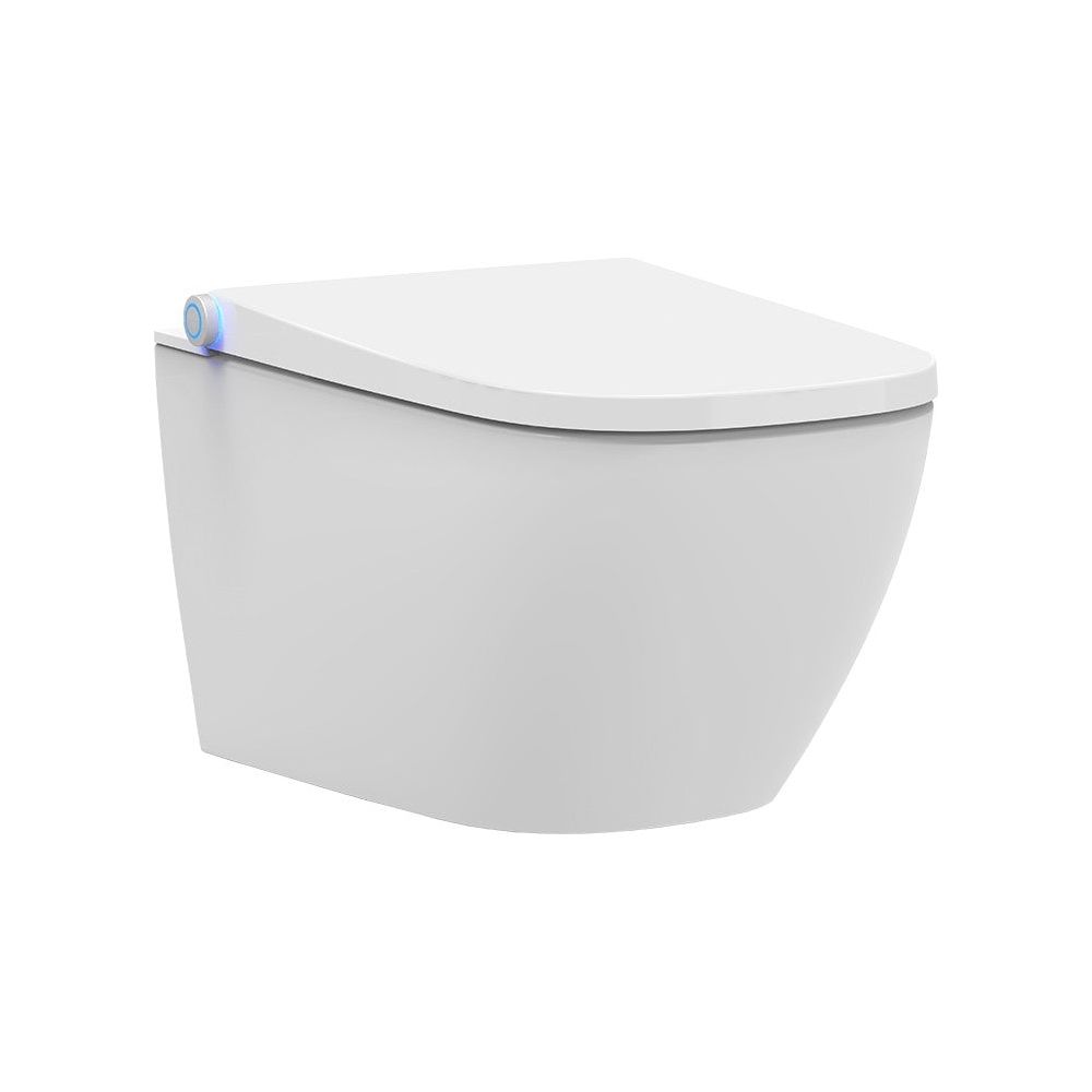 Neion SQ wall hung intelligent toilet with remote and Arcisan concealed cistern with frame