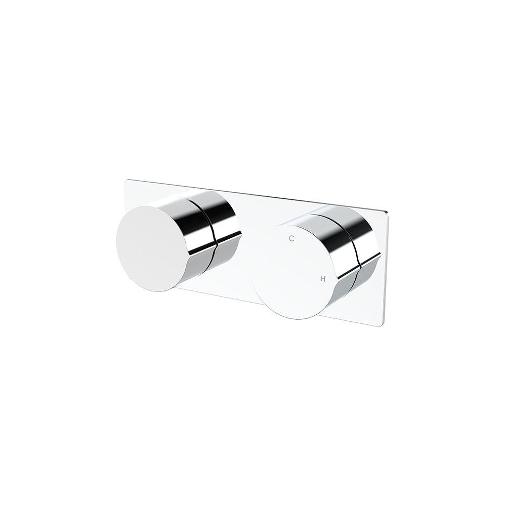 Venn Shower mixer and 3-way diverter with plate