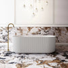 V Groove Fluted free standing bath tub