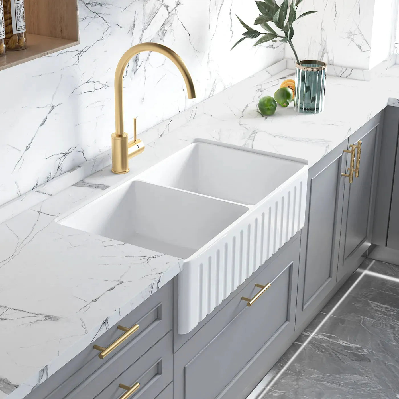 Boston double butlers farmhouse sink