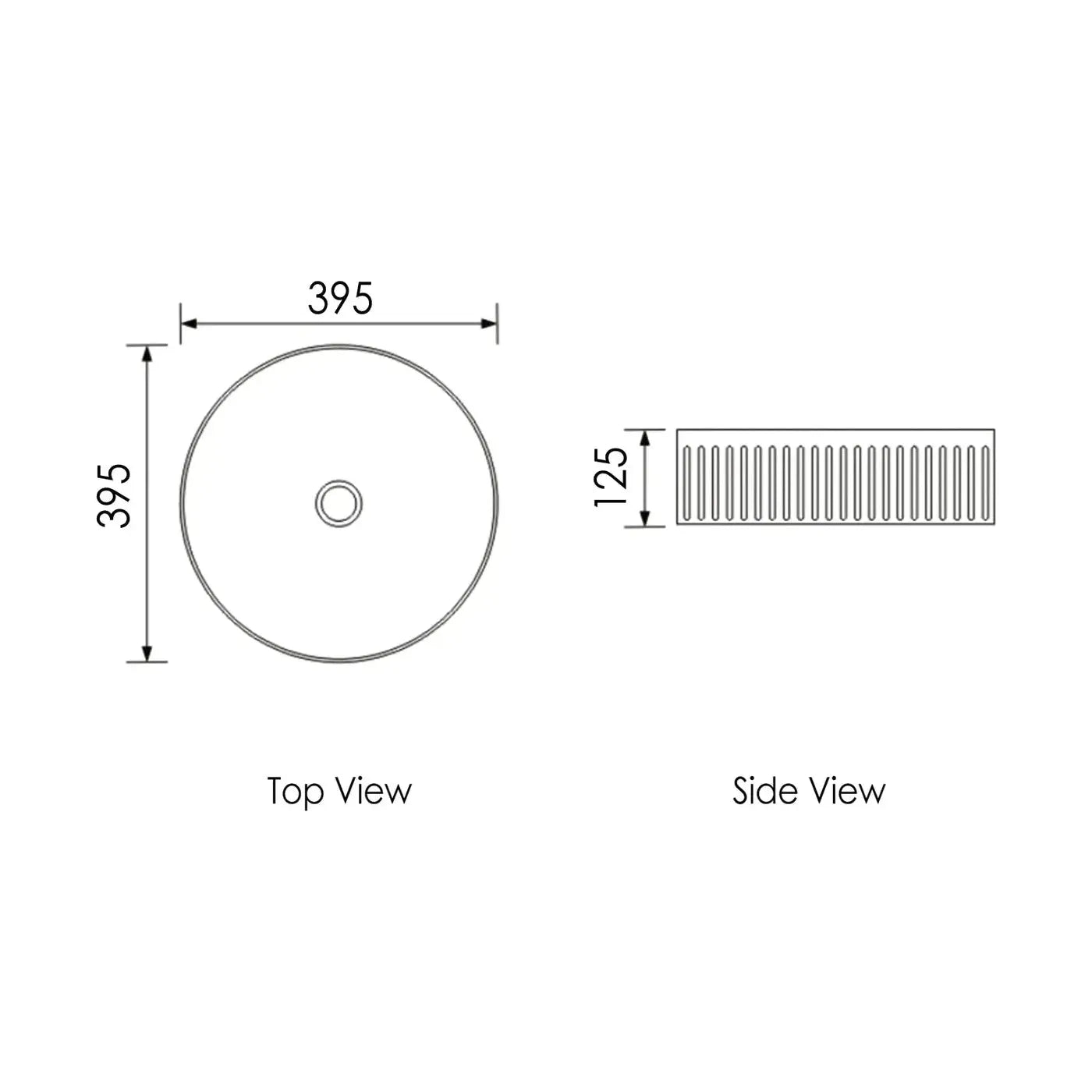 Oxford fluted round basin