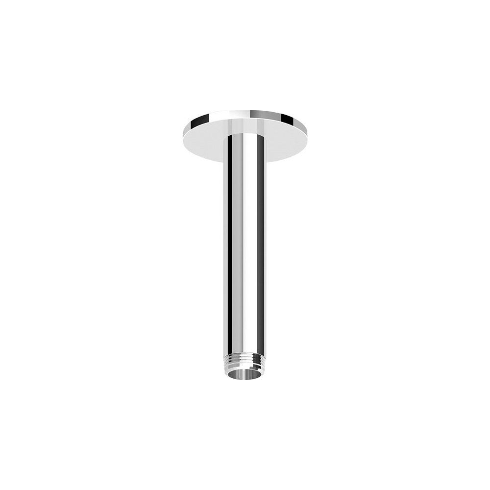 Zucchetti ceiling mounted shower arm - 130mm - round cover plate