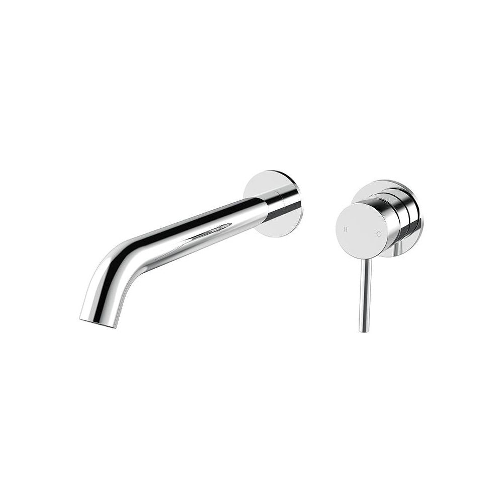 Axus Pin Wall Mounted Basin/Bath Mixer - 220mm Spout