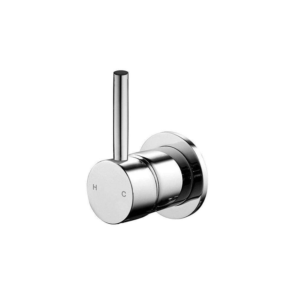 Axus Pin Lever Shower or Bath Mixer - lever up - 60mm cover pleate