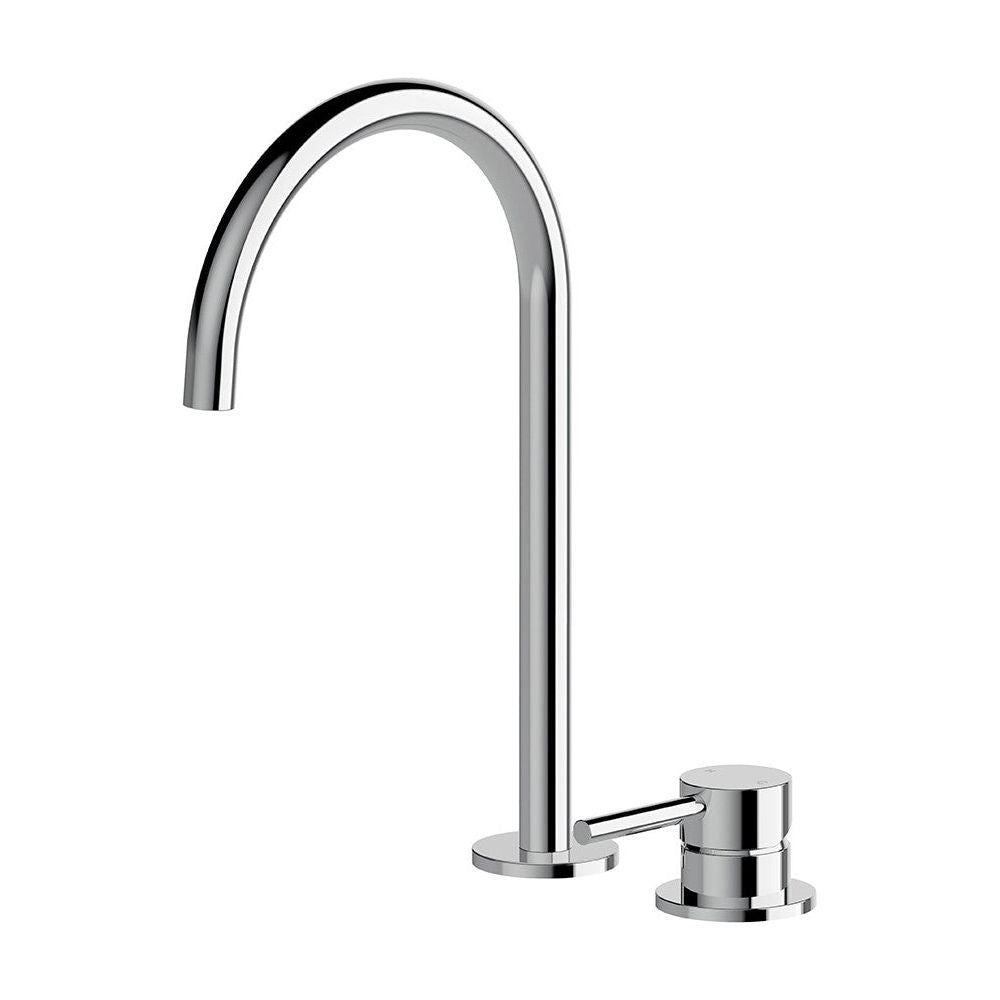 Axus Pin 2-hole Basin mixer with extended height spout