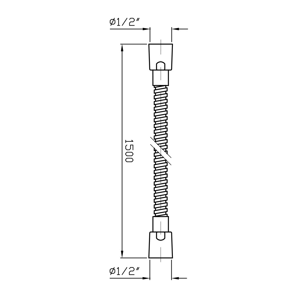 Zucchetti metal shower hose - 1500mm