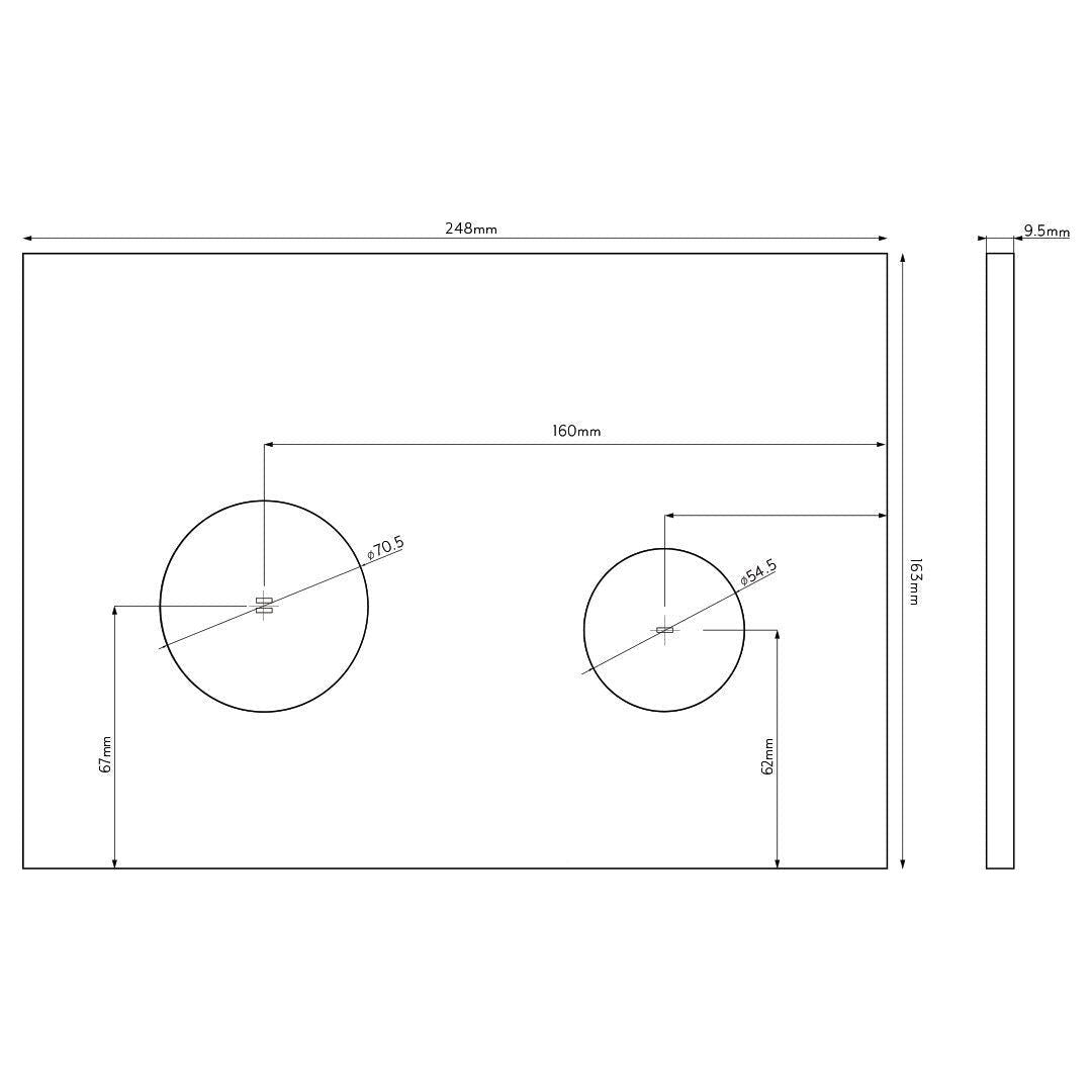 Zaaha Toilet Button & In-wall Cistern